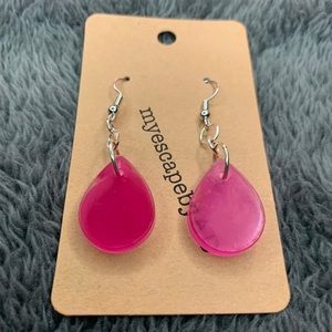 Pink Drop Earrings